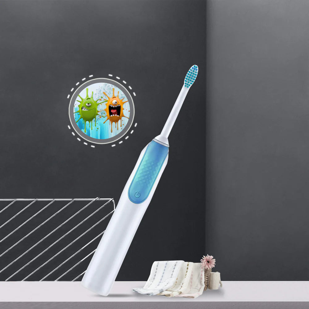 Smart UV Toothbrush Sanitizer with Wireless Holder & Dispenser